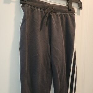 Kids 4T Jumping Beans Jogger Sweatpants Dark Gray White Stripe Comfy Playclothes